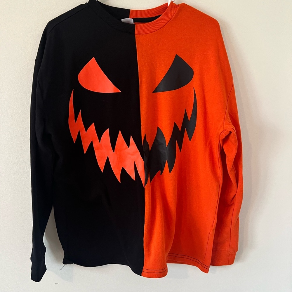 Jack-o-Lantern Two Tone Sweatshirt